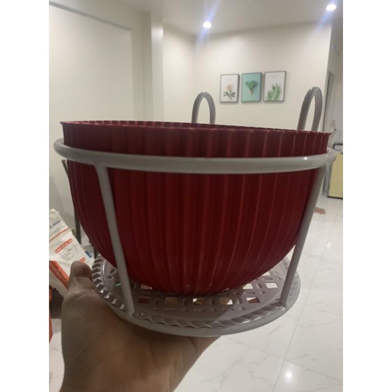 CHẬU TRÒN SÓNG NHỰA DÀY, XỊN