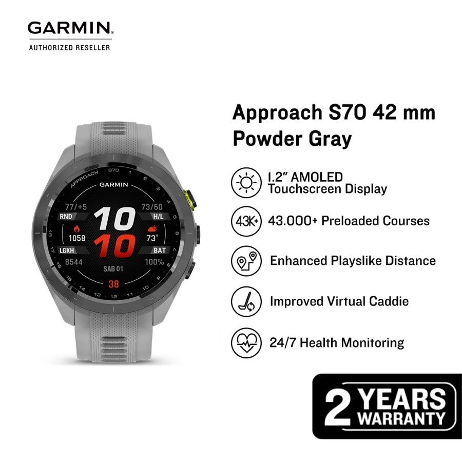 Đồng hồ thông minh Garmin Approach S70 (42mm/47mm) - Hàng chính hãng