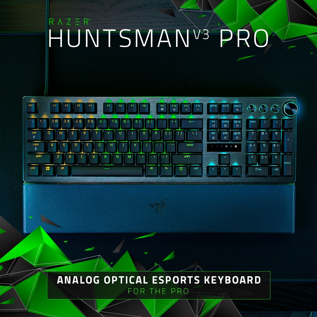 Bàn phím cơ Razer Huntsman V3 Pro Analog Optical - Hàng chính hãng