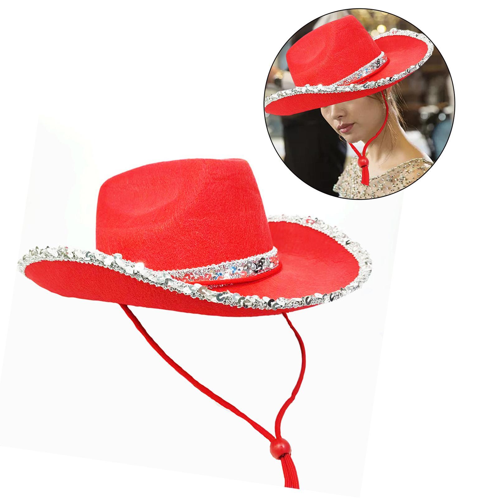 Western Cowboy Hat Fedoras Caps Cowgirl Hat for Summer Outdoor Costumes Accessories