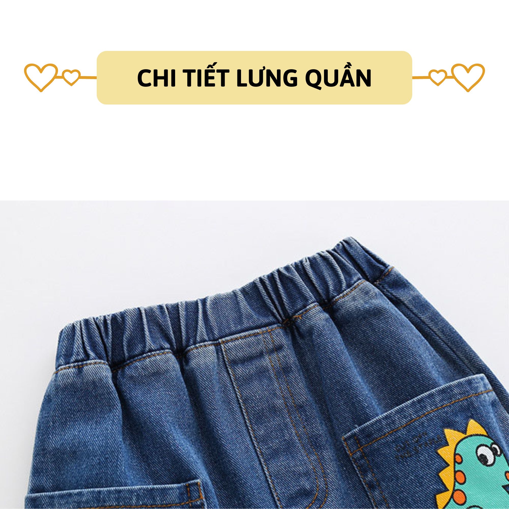 Quần short jean bé trai 27Kids WELLKIDS Quần đùi bò mềm lưng chun nam cho trẻ từ 2-8 tuổi BSJE1