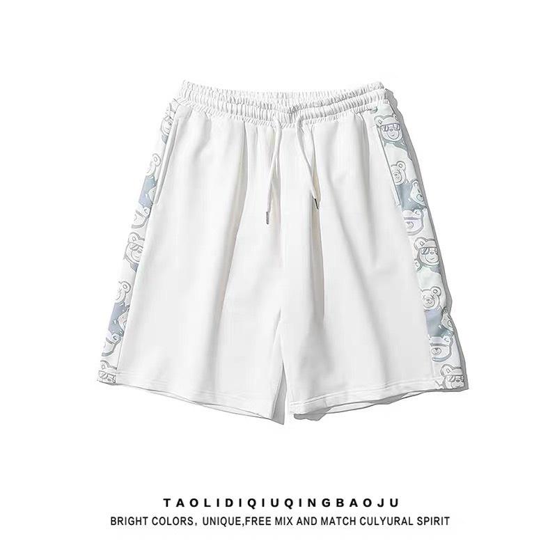 Quần short nam nữ hình Gấu vải thun cotton co dãn 4 chiều quần đùi form rộng unisex FFSTORE