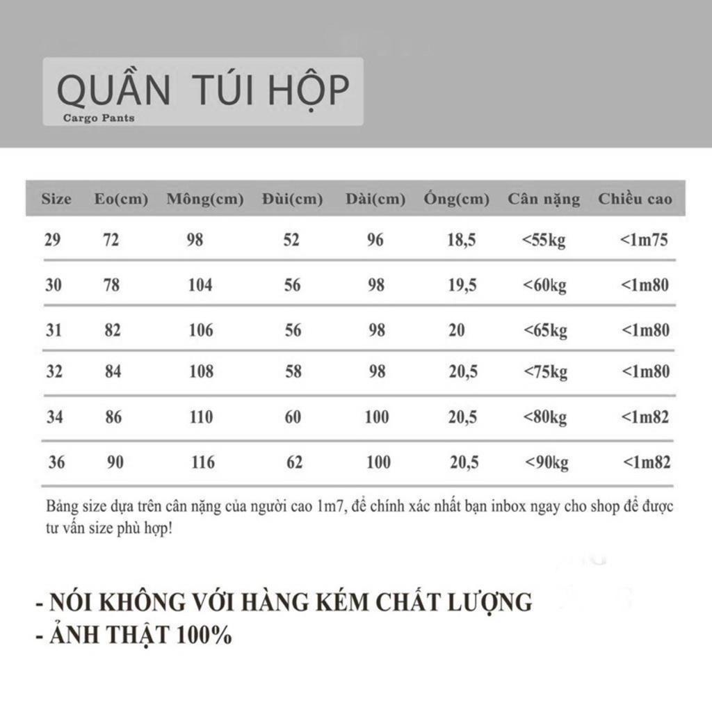 Quần kaki túi hộp nam chất liệu kaki cotton bền bỉ thấm hút mồ hôi tốt style bụi bặm