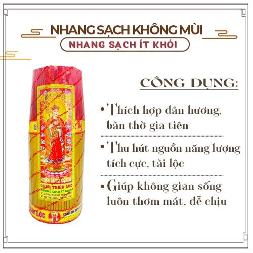 Nhang Sạch Đặc Biệt Không Mùi Không Cay Mắt Thiên Lộc An Toàn Cho Trẻ Em - 3 Tấc Bó Khổng Lồ 2000 Nén