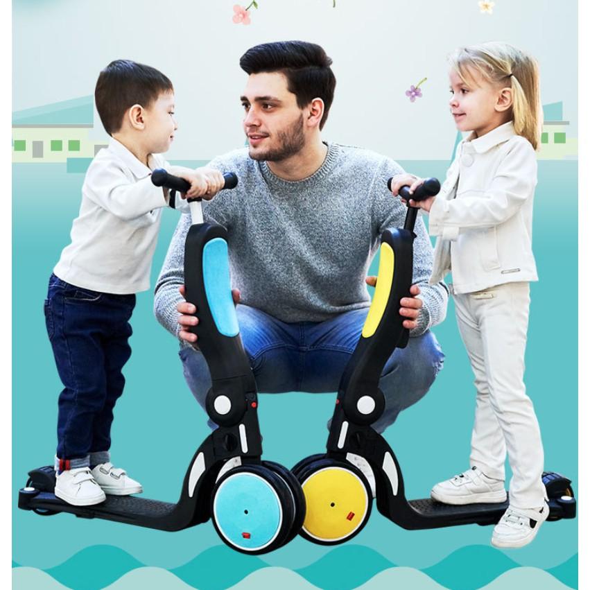 Xe scooter Freekids có tay đẩy tiện lợi 2020 5in1