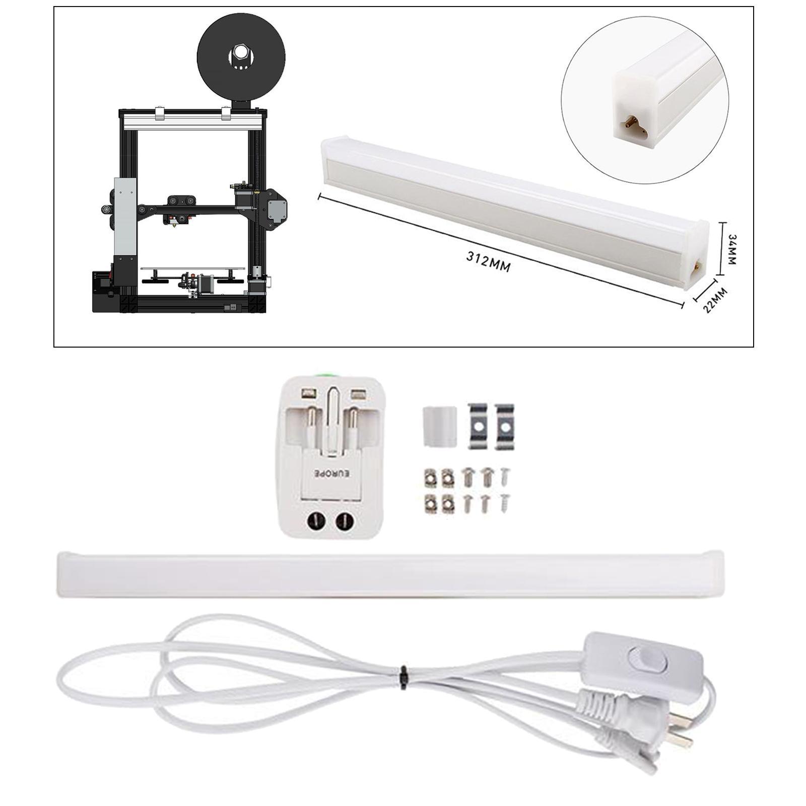 3D Printer LED Tube Night Light Kit with Switch Cable for CR-10 ENDER-3