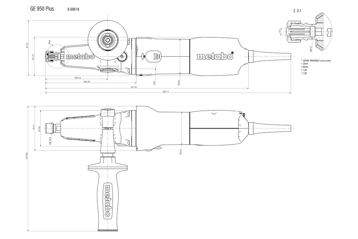 Máy Mài Thẳng Metabo GE 950 G PLUS