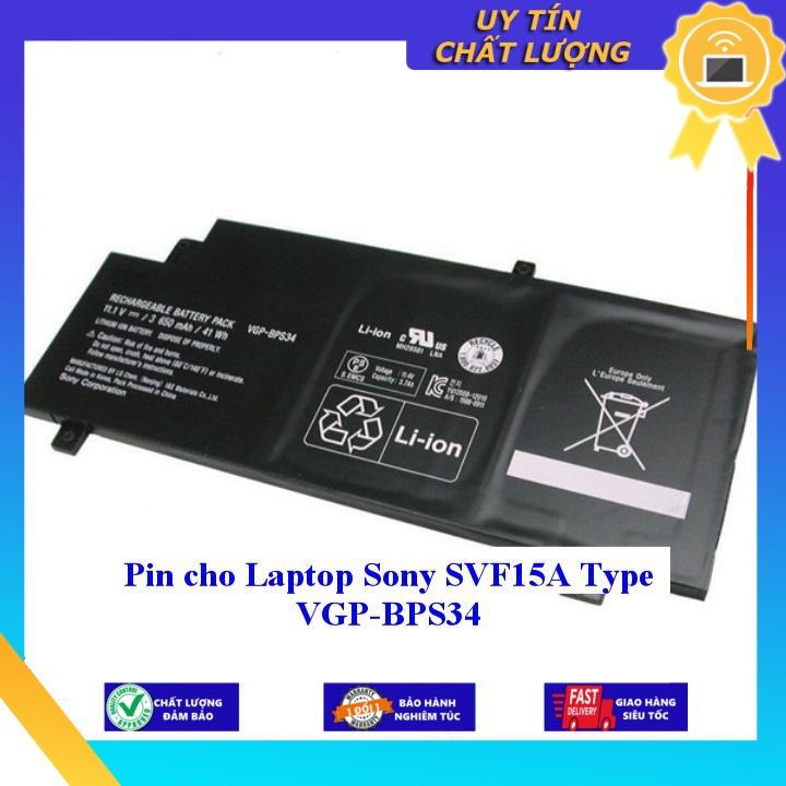 Pin cho Laptop Sony SVF15A Type VGP-BPS34 - Hàng chính hãng  MIBAT1235