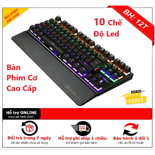 Bàn Phím Cơ XSmart K28 Pro 10 Chế Độ Led Chơi Game Siêu Đỉnh Hỗ Trợ Gaming Máy Tính - Hàng Chính Hãng