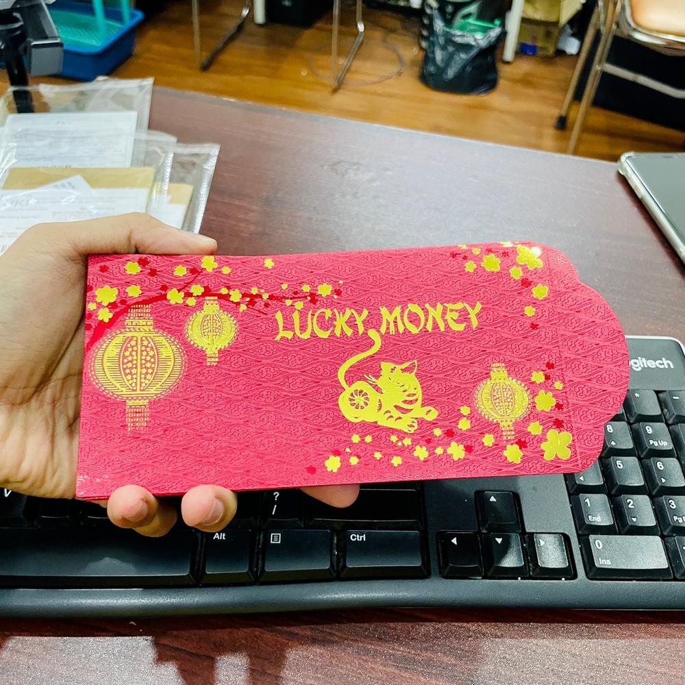 {SẴN HÀNG} 10 CÁI Bao Lì Xì Cao Cấp : Hồng Bao Đỏ Lucky Money Hình Con Mèo 2023 Ép Kim Sang Trọng , Tặng Lì Xì Tết NELI