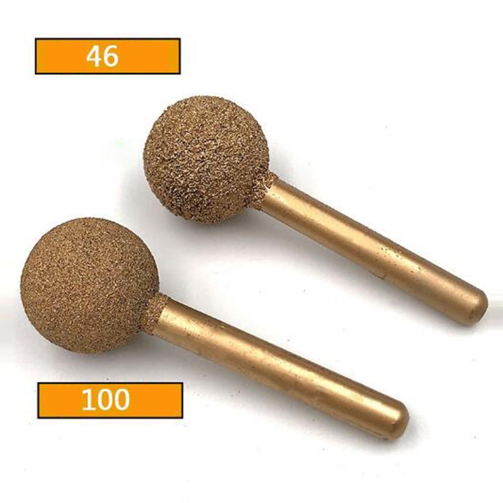 2-4pack Round Ball Shape Diamond Grinding Head Drill Bits Rotary Tools 12mm 100