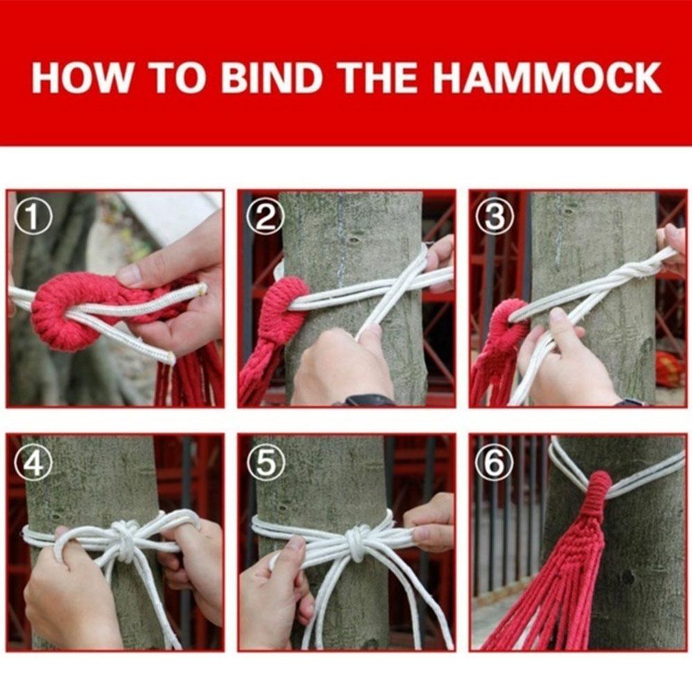 Di Động Võng Võng Ngoài Trời Sân Vườn Thể Thao Nhà Du Lịch Cắm Trại Đầm Xòe Vải Sọc Hàng Giường Võng Đôi Người Độc Thân