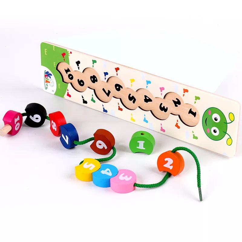 Bộ 4 Giáo Cụ Montessori Giúp Bé Rèn Luyện Kỹ Năng Tự Lập Học Số Đếm Và Màu Sắc Đồ Chơi Gỗ Thông Minh