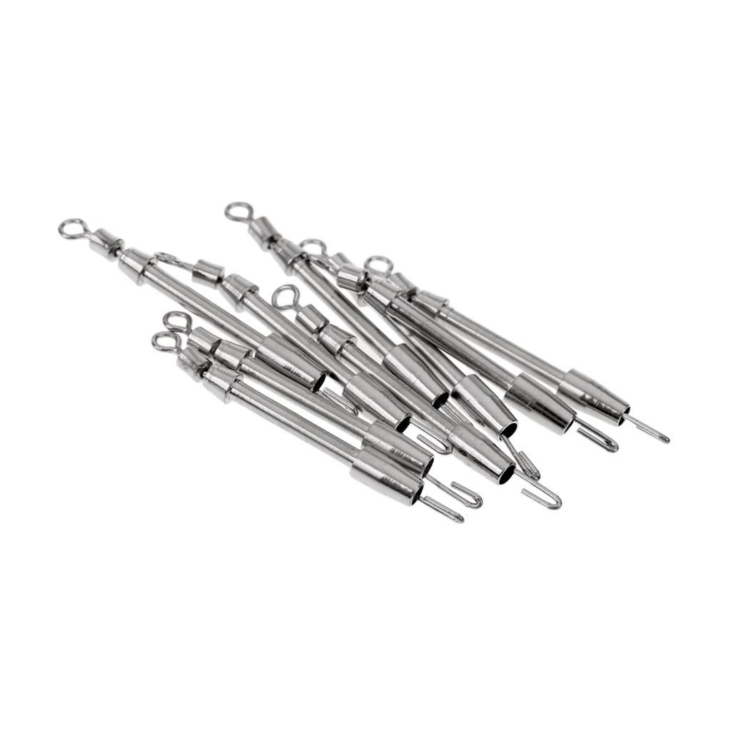 10 Piece Stainless Steel Quick Change Fast Link Connector Fishing Rolling Swivels Fishing Tackle Accessories