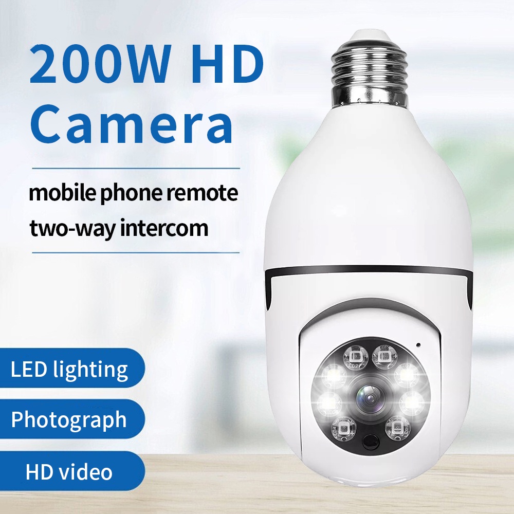 Camera A6 wifi IP 360 độ bóng đèn FullHD 1080P, kết nối với điện thoại từ xa, giám sát không dây, quay ban đêm