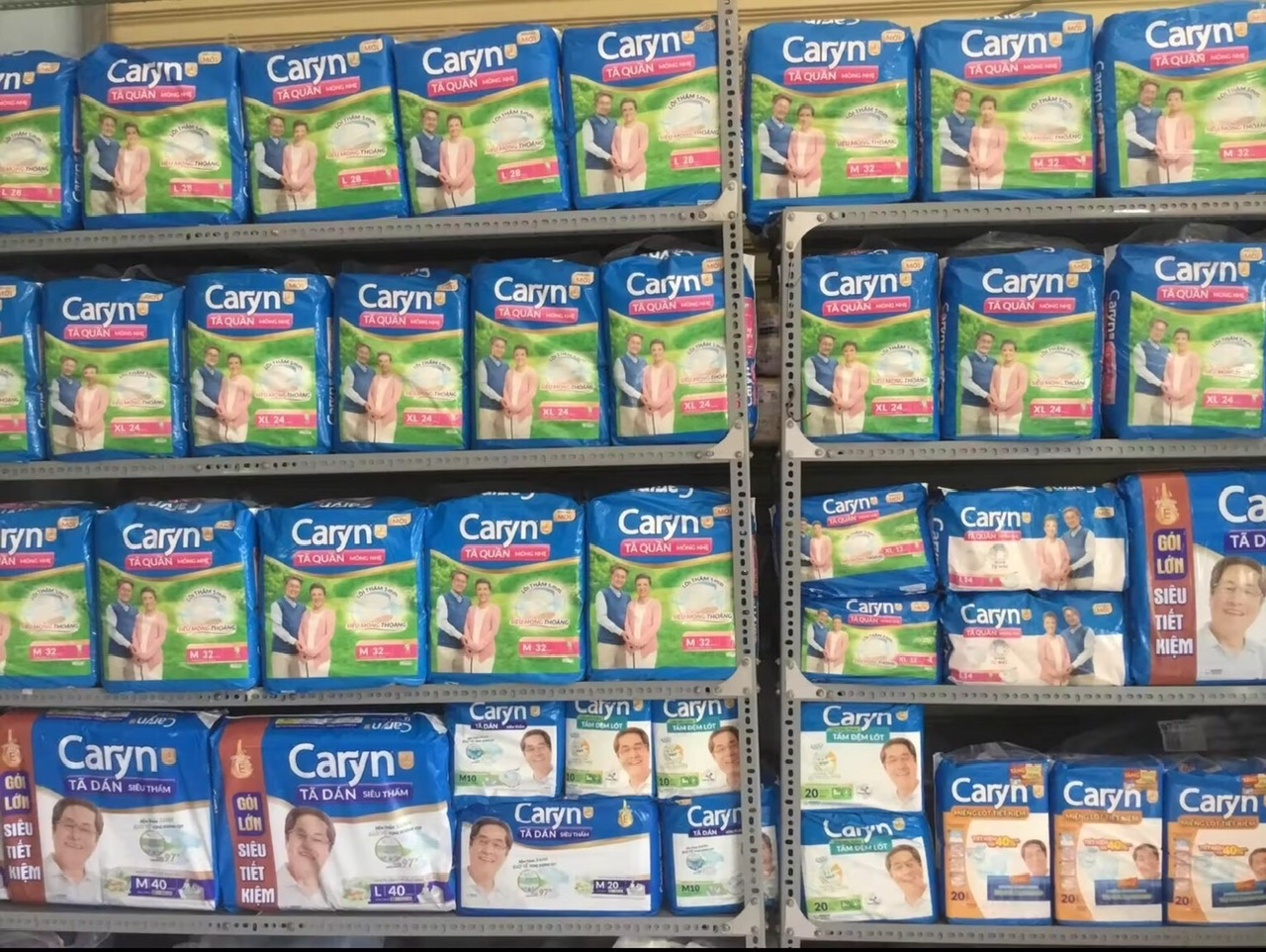 Combo 2 Gói Tã dán Caryn M40 Siêu thấm hút- Tã dán người lớn Caryn- Hsd mới