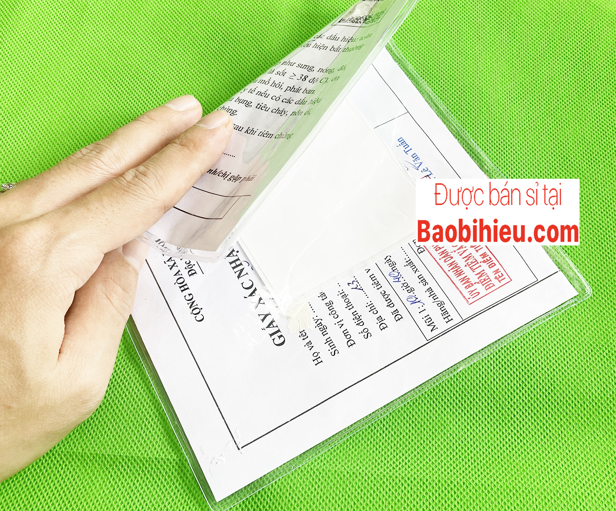 Túi đựng giấy tờ khổ A5 bằng nhựa dẻo PVC bamarau - Loại có nắp đậy
