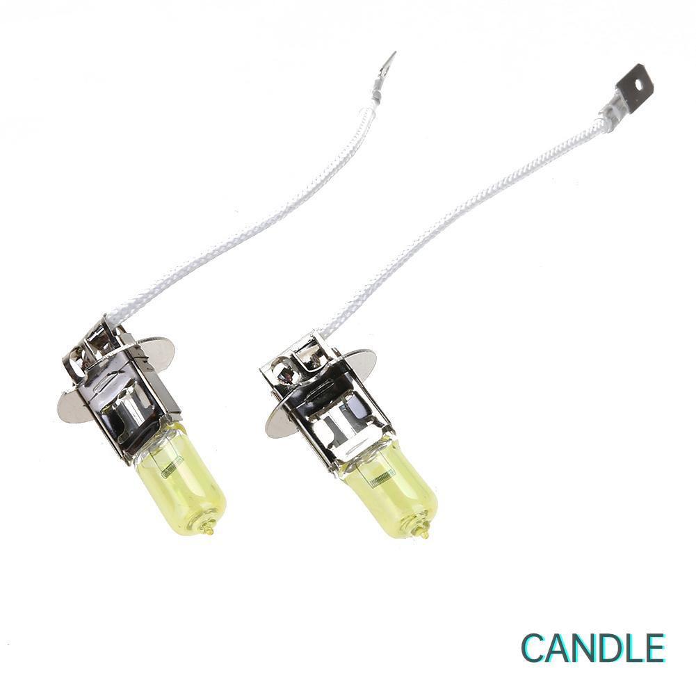 Set 2 Bóng Đèn Halogen H3 12v 55w Ánh Sáng Vàng Cho Đèn Pha Xe Hơi