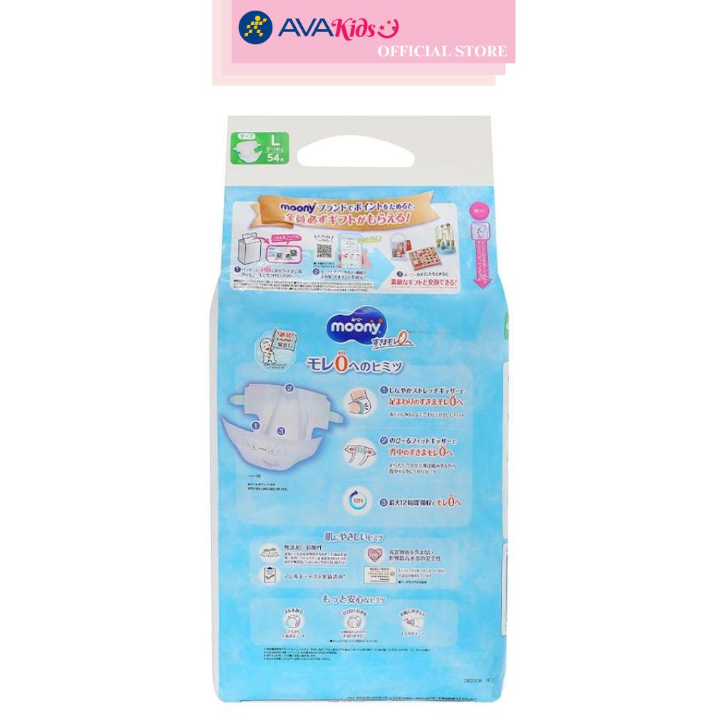 Tã dán Moony size L 54 miếng (9 - 14 kg)