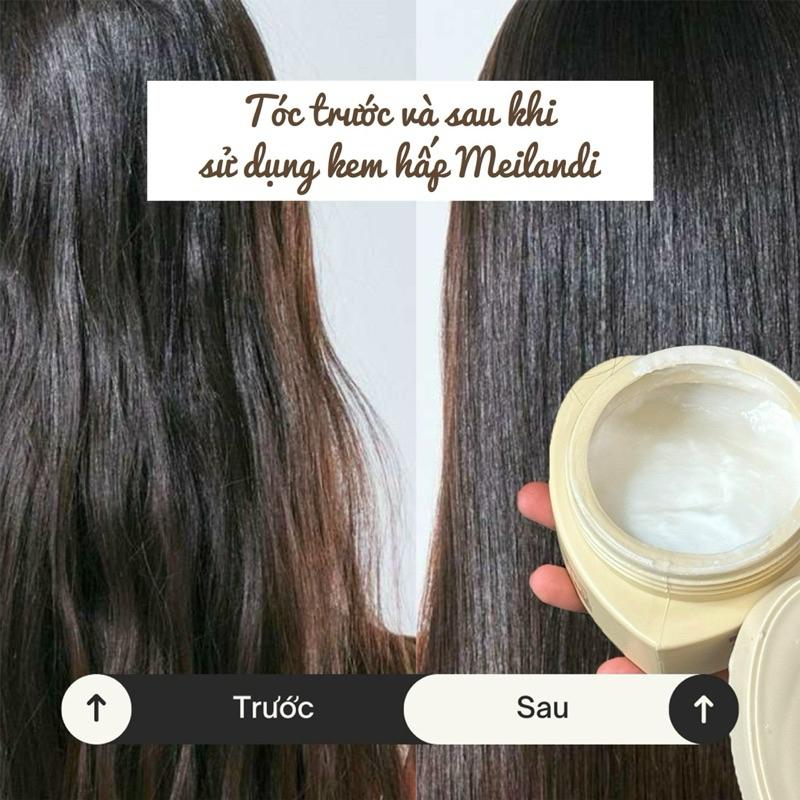 Kem hấp ủ tóc sinh học Meilandi Bioremediation Repairing hair mask siêu mềm mượt, giảm xơ rối 350ml