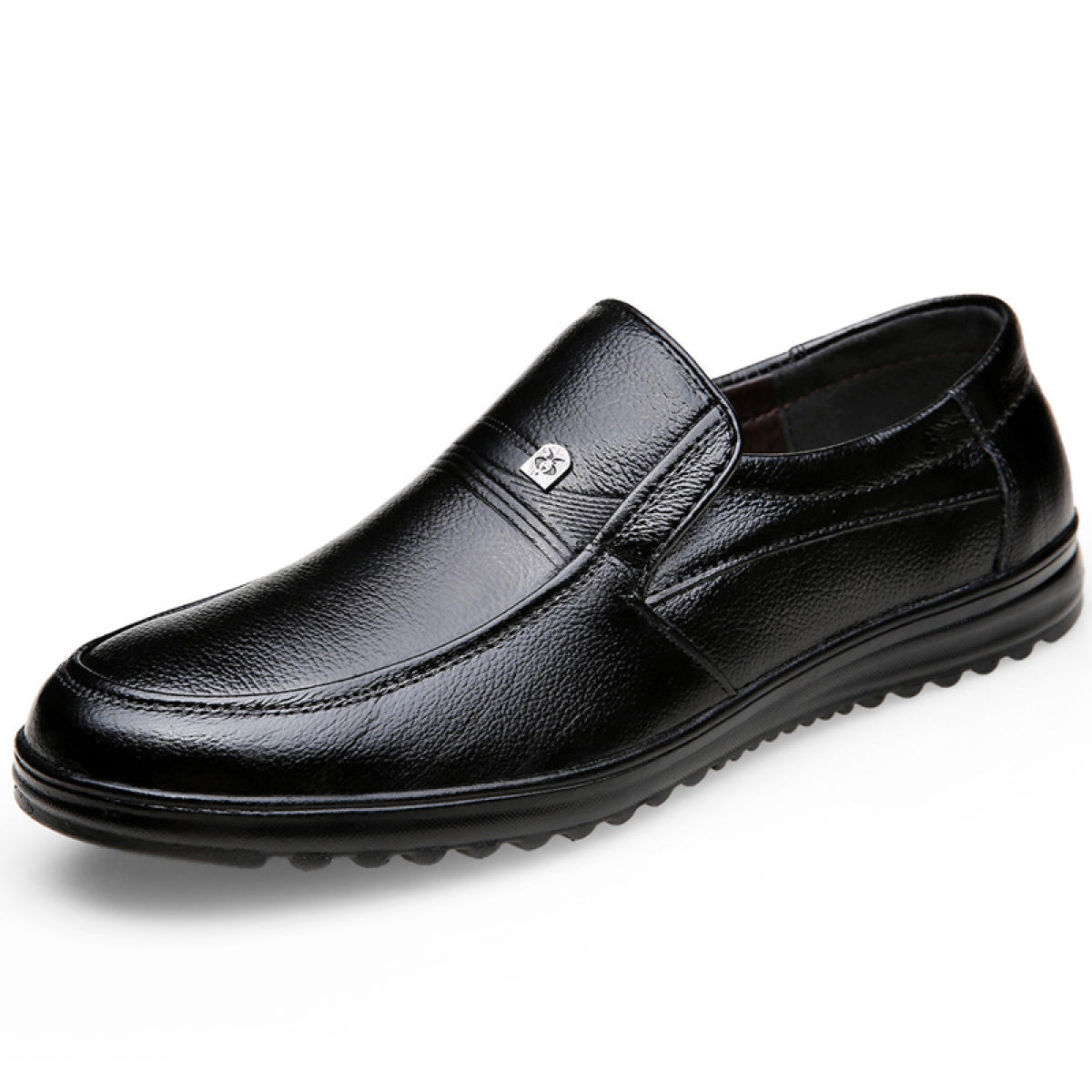 Giày Lười Bằng Da Đơn Giản Cho Đàn Ông Trung Niên - Tùy Chọn Size & Màu Sắc