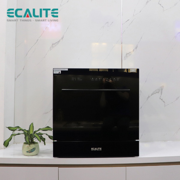 Máy Rửa Chén Ecalite EDW-UF6080BL - Có Rửa Điệt Khuẩn - Lắp Bán Âm Cực Gọn - Điều Khiển Cảm Ứng - Hàng Chính Hãng