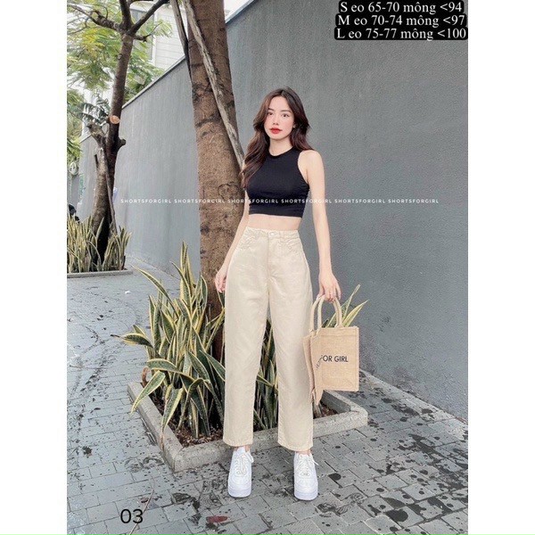 Quần baggy kaki nữ ống nhỏ tôn dáng, dễ phối đồ
