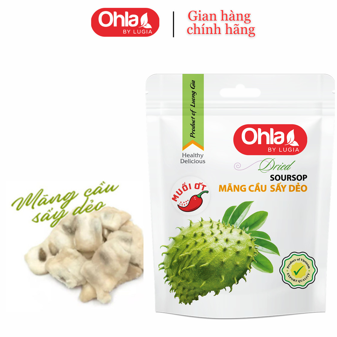 Mãng cầu sấy dẻo Muối ớt Ohla 100g