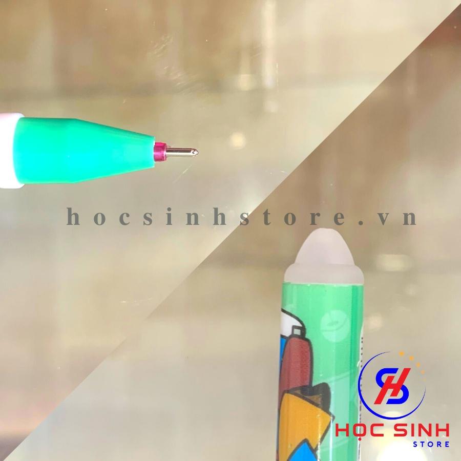 Hộp 12 cây bút viết gel xóa được ngòi 0.38mm K3130 mực xanh, tím