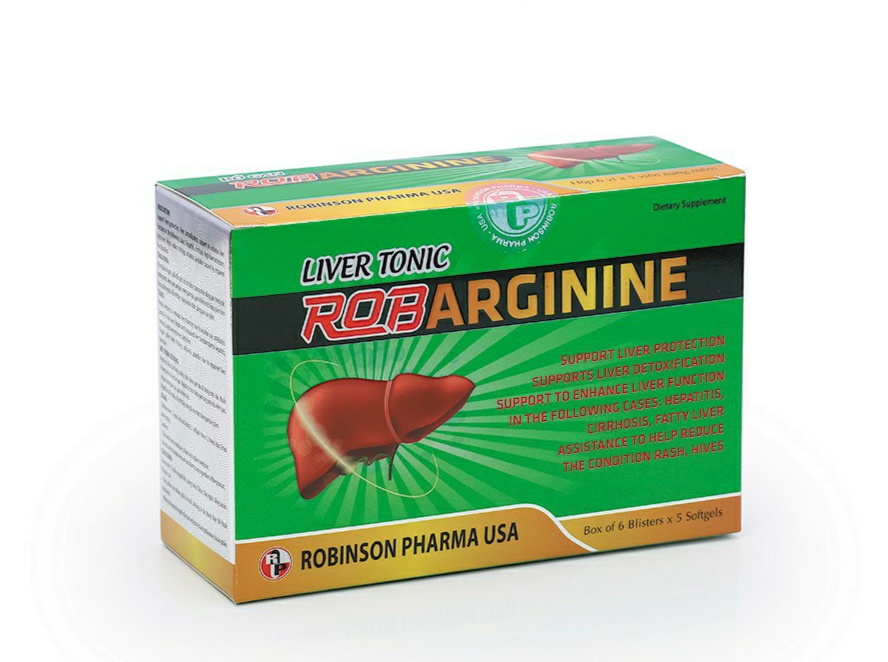TPCN- Robinson Pharma USA- Robarginine - Viên uống bảo vệ gan, tăng cường chức năng gan