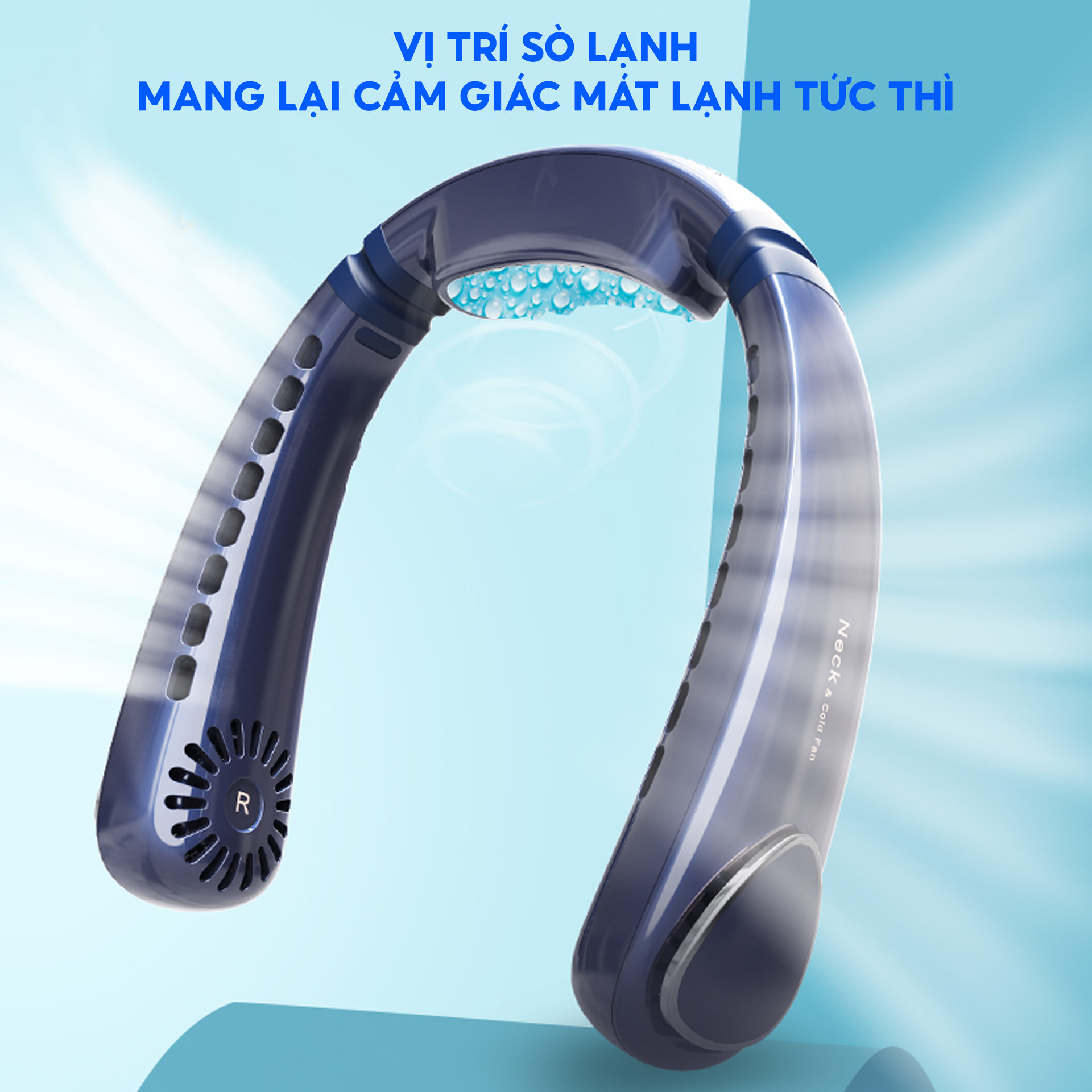 Quạt đeo cổ sò lạnh Half Horse với cục sò lạnh trang bị chip điện lạnh, giảm tức thì tới 20 độ chỉ sau 3 giây, thổi bay cơn nóng. Hàng chính hãng