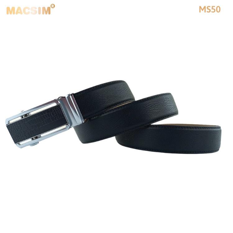 Thắt lưng nam -Dây nịt nam da thật cao cấp nhãn hiệu Macsim MS50