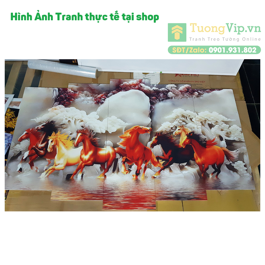 Tranh Gỗ Cao Cấp - Tranh Treo Tường Mã Đáo Thành Công 21 (Bộ 5 tấm)