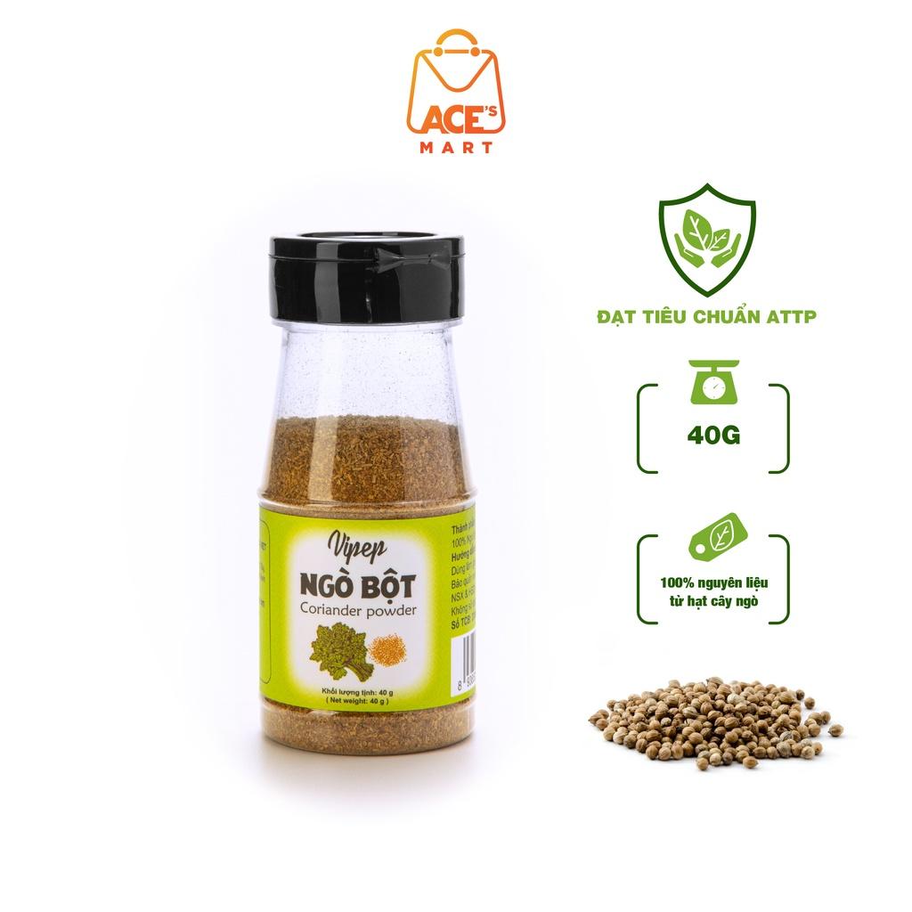 Bột ngò Vipep 40g 100% tự nhiên gia vị ướp thịt nướng thơm ngon, có thể dùng làm pate, nêm cà ri,...