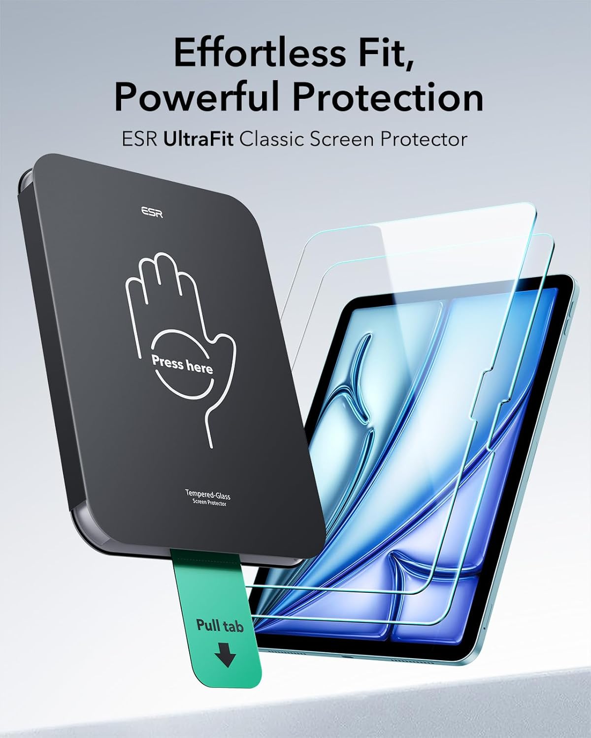 Kính cường lực dán màn hình cho iPad Air 11 inch / iPad Air 13 inch M2 M3 2025/2024 ESR UltraFit Classic Screen Protector - Hàng Chính Hãng