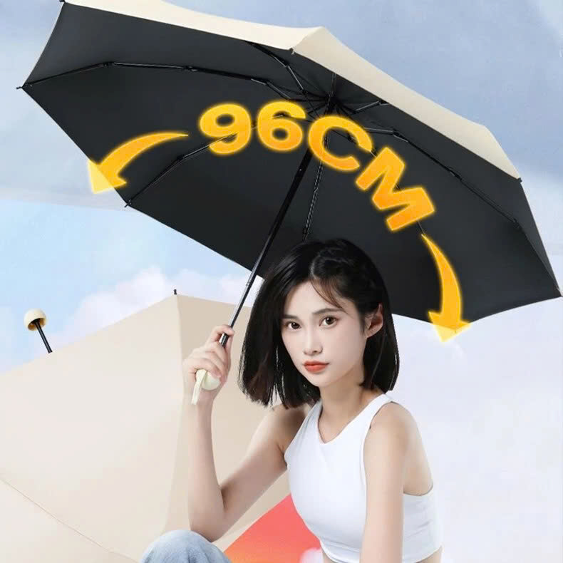 Ô Dù Gấp Gọn Mini 19cm, Dù Che Mưa, Dù Chống Tia Uv Mini Siêu Gọn 8 Xương, Có Hộp Đựng Chống Sốc - Hàng Chính Hãng - Giao Màu Ngẫu Nhiên