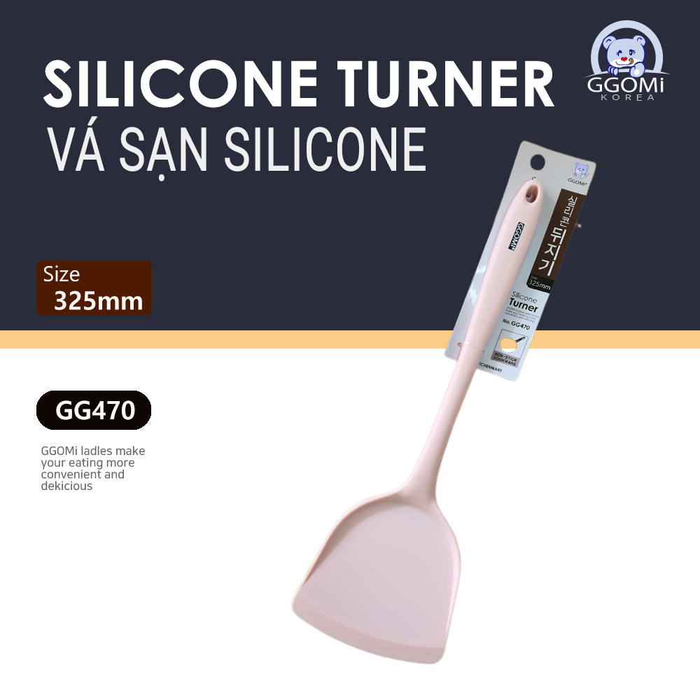 [HÀNG CHÍNH HÃNG]Bộ dụng cụ nấu ăn bằng silicone an toàn sức khỏe, 4 màu sắc sặc sỡ dài 33cm GGOMi Hàn Quốc GGSL