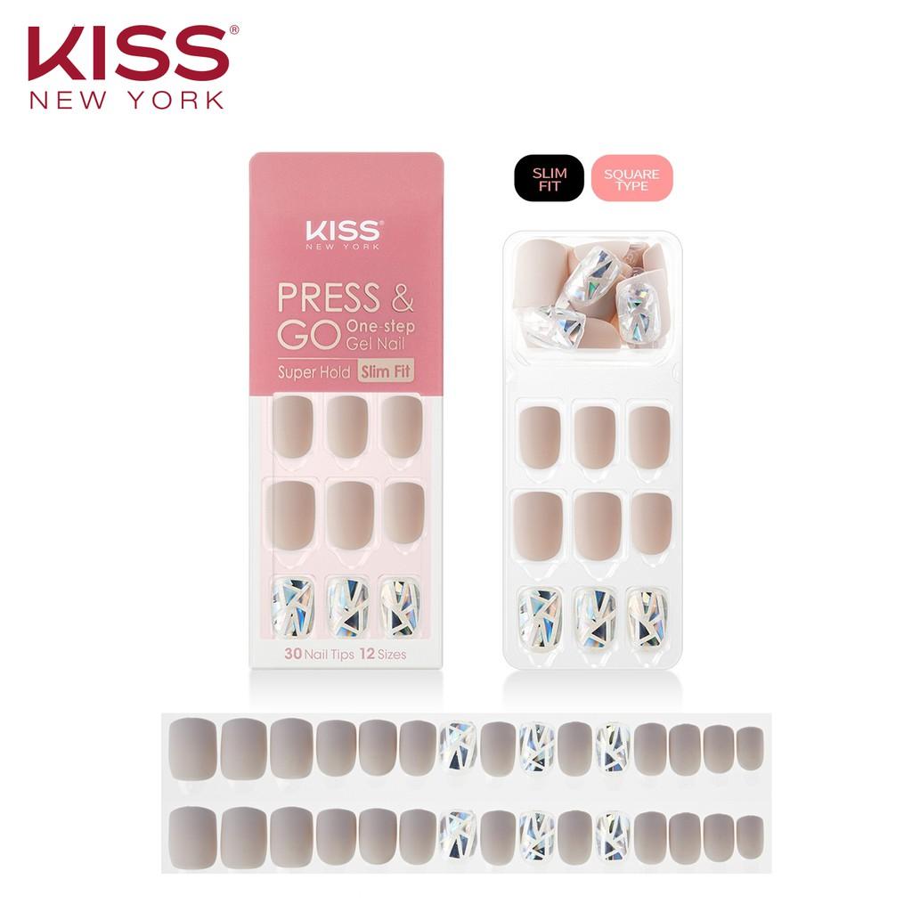 Bộ 30 Móng Tay Gel Tự Dán Press &amp; Go Kiss New York Nail Box - Runway Prism (KPNS05K)