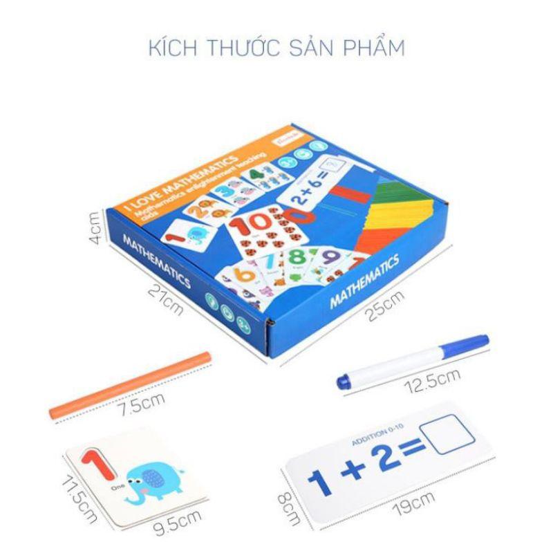 0 Dụng Cụ Học Tập Bộ 10 Thẻ Số, 100 Que Tính, Phép Tính Cho Bé Học Toán Như Siêu Trí Tuệ Việt Nam