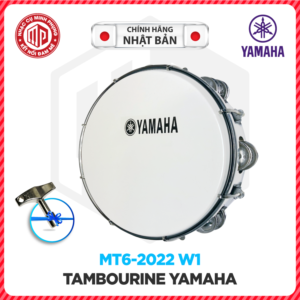 Trống lắc tay/ Lục lạc gõ bo/ Tambourine - Yamaha MT6 - Nhiều màu lựa chọn - Hàng chính hãng