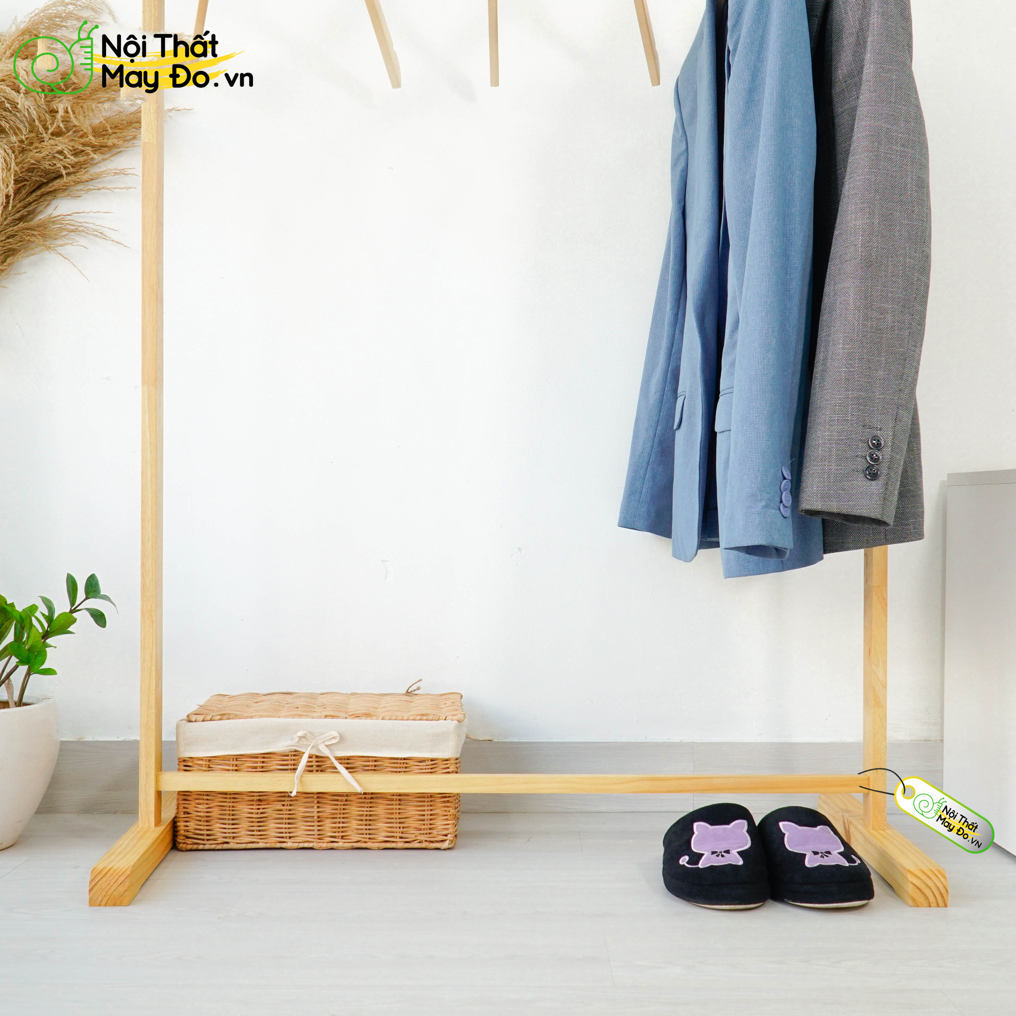 Giá Treo Quần Áo Tiện Lợi - Simple Hanger 86 - Thiết Kế Thanh Treo Ngang Đơn Giản - Có 2 Màu Sắc Lựa Chọn