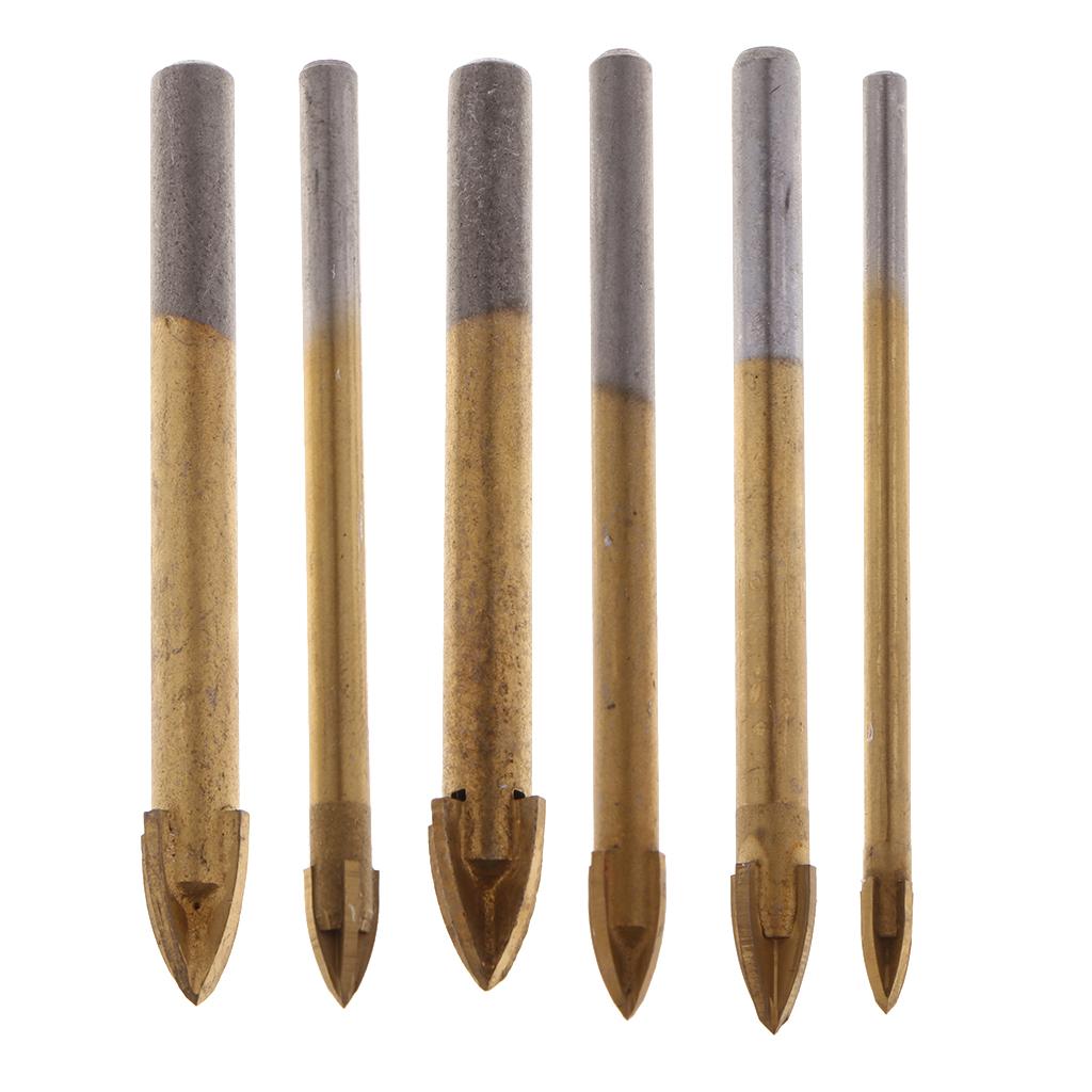 Carbide Cross Spear Head Glass Marble Tile Thread Drill Bits