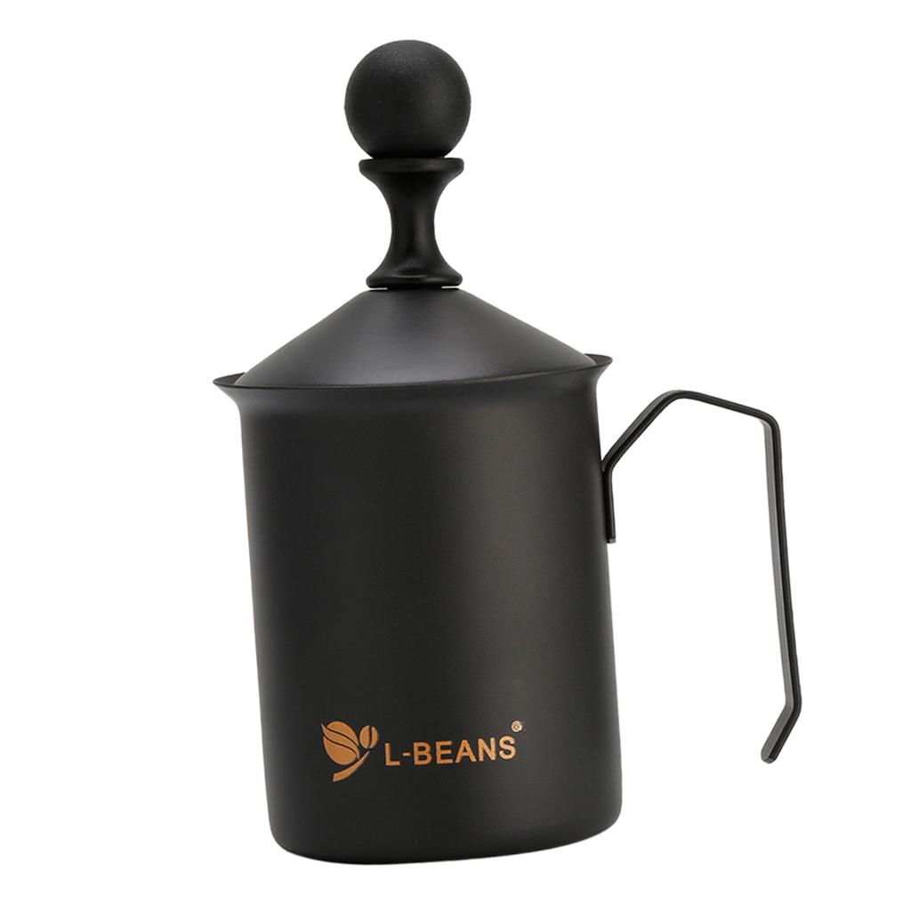 600ml Stainless Steel Milk Frother 2 Mesh Coffee Cappuccino Foamer Creamer