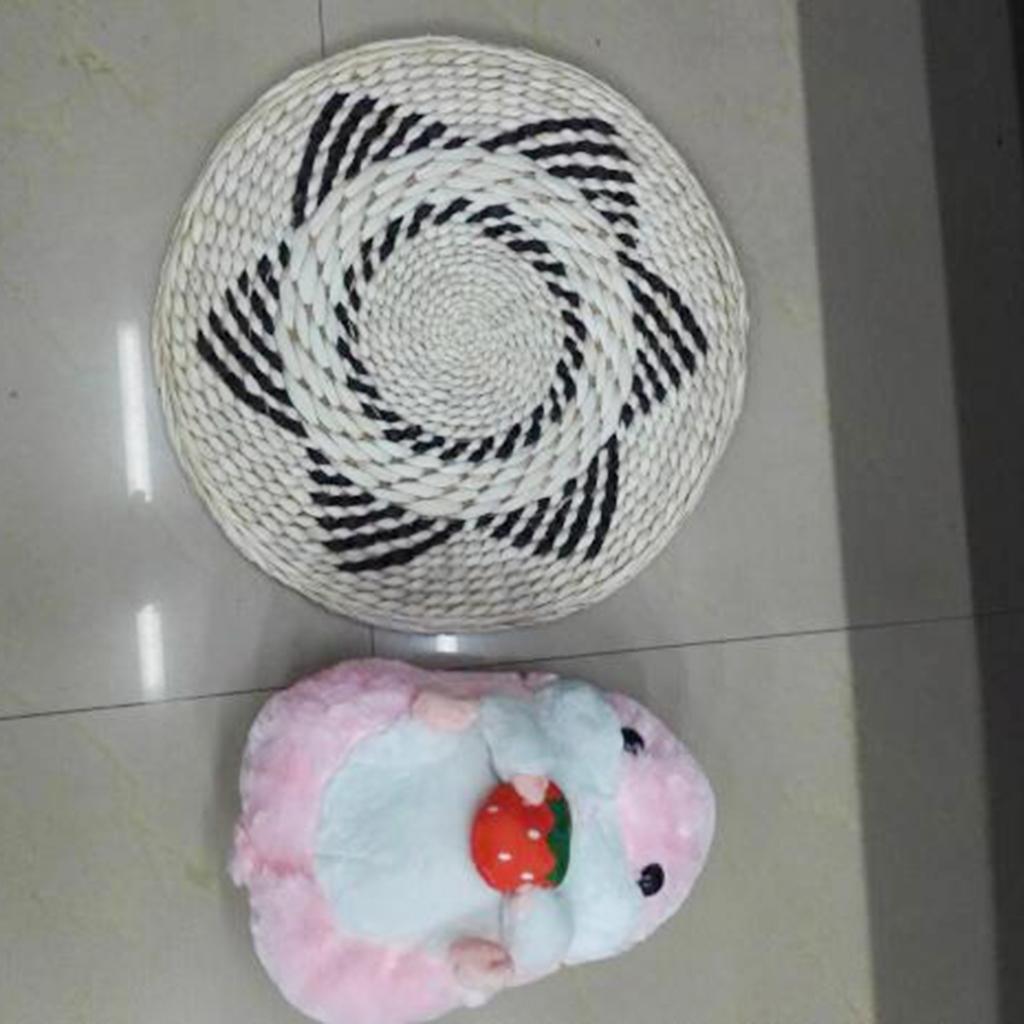 Japanese Style Handmade Straw Woven Seat Cushion Tatami Dia. 48cm