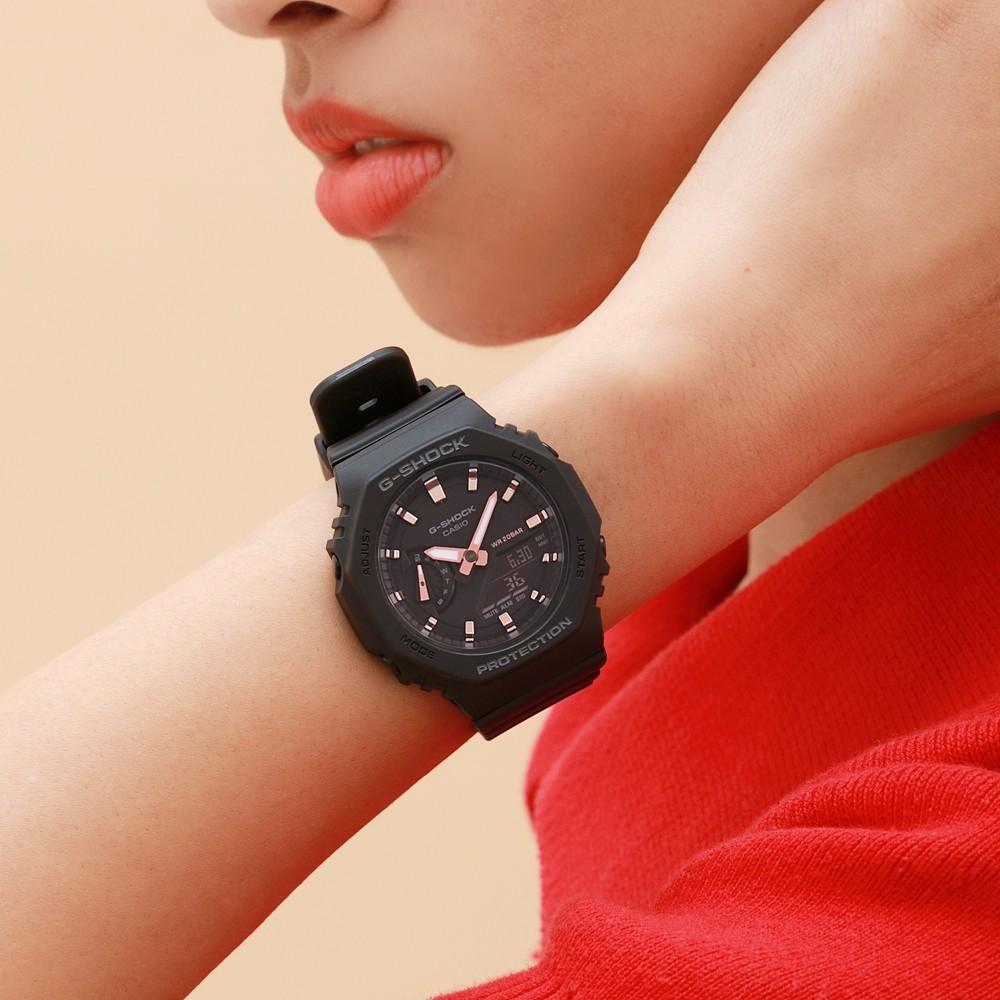 Đồng hồ nữ Casio G-Shock GMA-S2100-1ADR size nhỏ lõi Carbon | GMA-S2100-1A nữ
