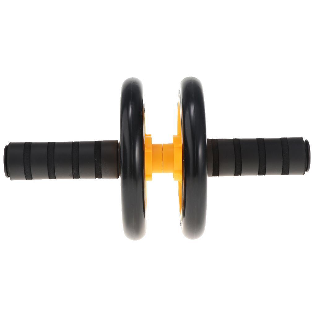 Heavy Duty Abdominal Wheel Roller with Knee Pad Trainer Equipment Dual Wheels Handle Anti Slip for Exercise Workout Gym Fitness