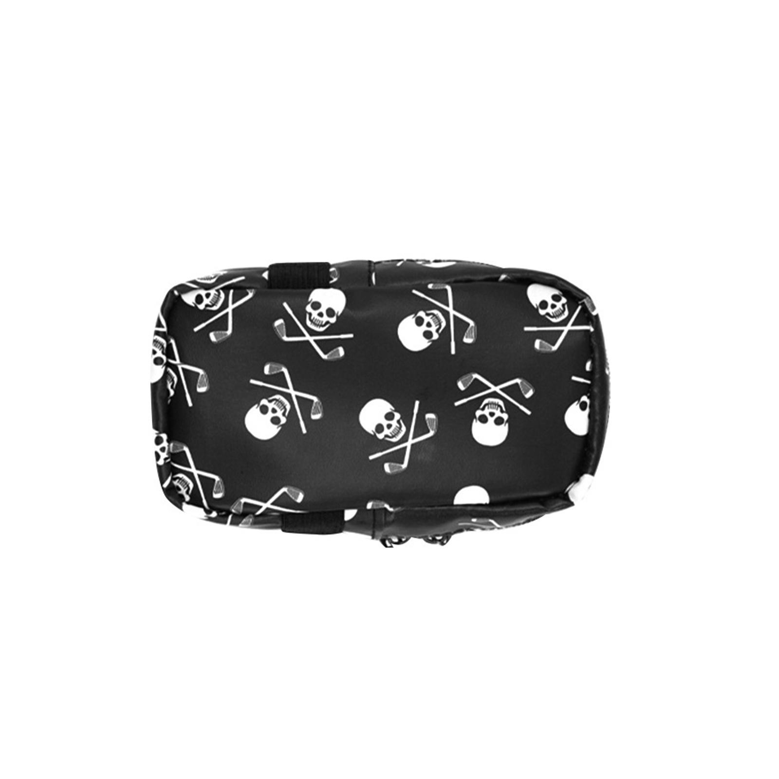Mini PU Golf Ball Storage Bag Holder Case with Tee Position Zipper Training