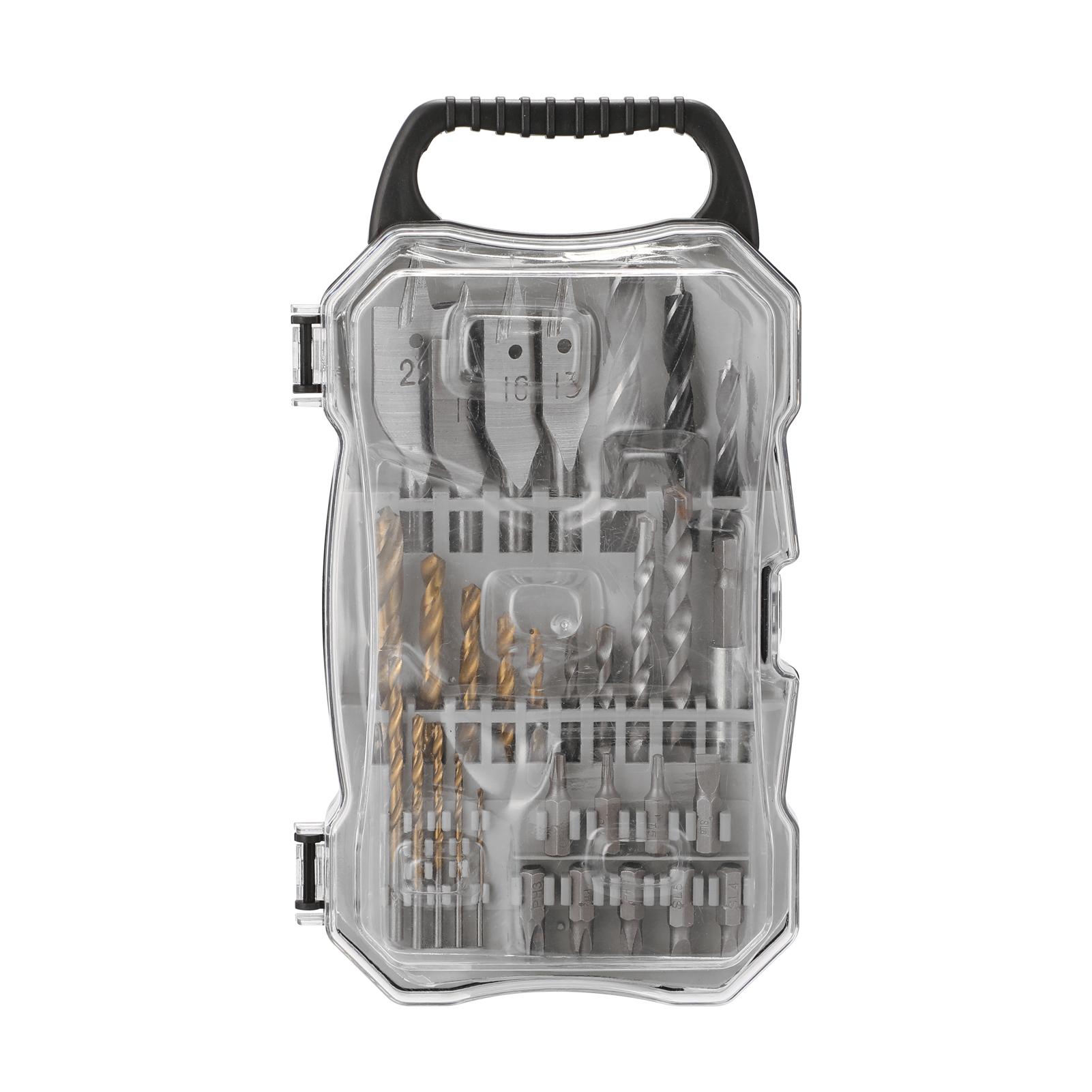 C3101 31pcs Multifunctional Hardware Bit Set Flat Drill Bit Twisting Drill Bit Construction Drill Carpentry Drill Bit