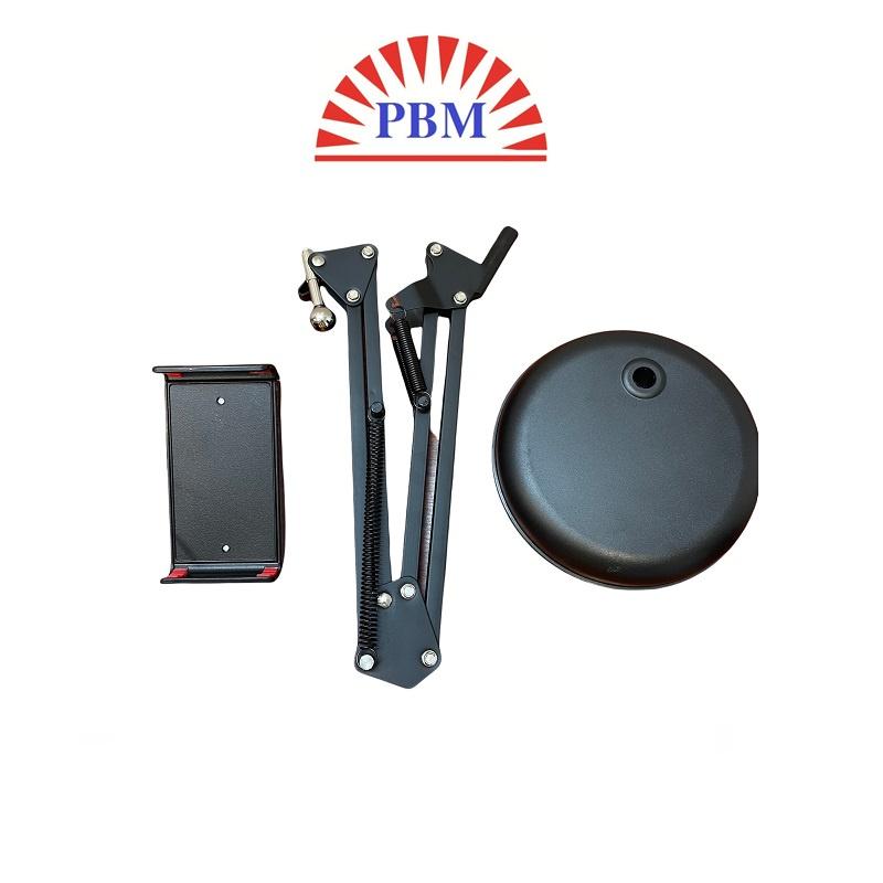 Giá đỡ kẹp điện thoại, máy tính bảng để bàn đế tròn.
