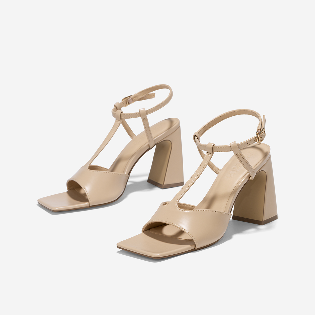Giày sandals block heel t-strap cách điệu - SDN 0783